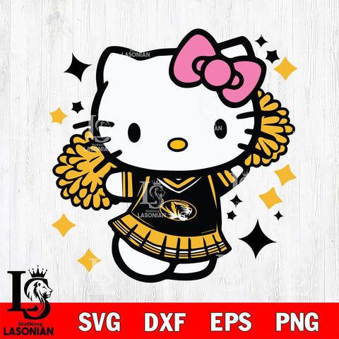 Missouri Tigers Hello Kitty Cheerleader 4 Svg Eps Dxf Png File, Digital Download, Instant Download