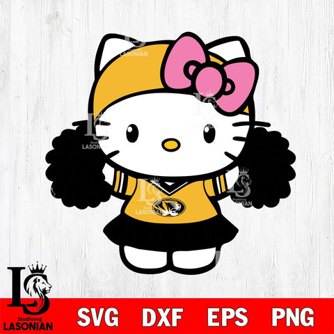 Missouri Tigers Hello Kitty Cheerleader 5 Svg Eps Dxf Png File, Digital Download, Instant Download