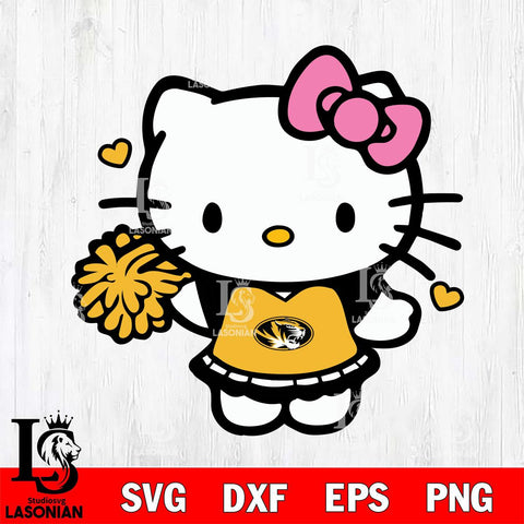 Missouri Tigers Hello Kitty Cheerleader 6 Svg Eps Dxf Png File, Digital Download, Instant Download