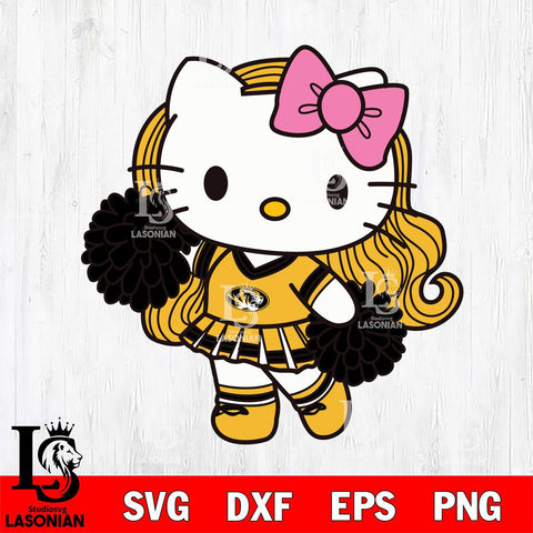 Missouri Tigers Hello Kitty Cheerleader 7 Svg Eps Dxf Png File, Digital Download, Instant Download