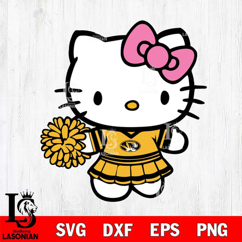 Missouri Tigers Hello Kitty Cheerleader 8 Svg Eps Dxf Png File, Digital Download, Instant Download