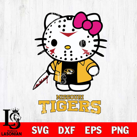 Missouri Tigers Hello Kitty Horror 3 Svg Eps Dxf Png File, Digital Download