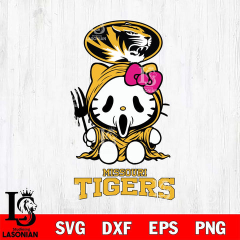 Missouri Tigers Hello Kitty Horror 4 Svg Eps Dxf Png File, Digital Download