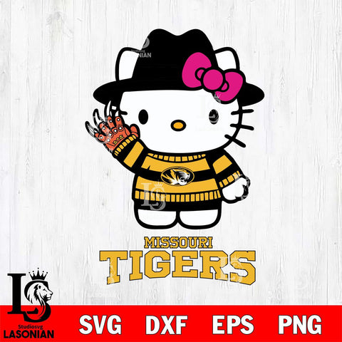 Missouri Tigers Hello Kitty Horror 6 Svg Eps Dxf Png File, Digital Download