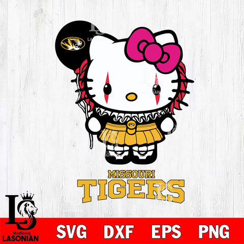 Missouri Tigers Hello Kitty Horror 7 Svg Eps Dxf Png File, Digital Download
