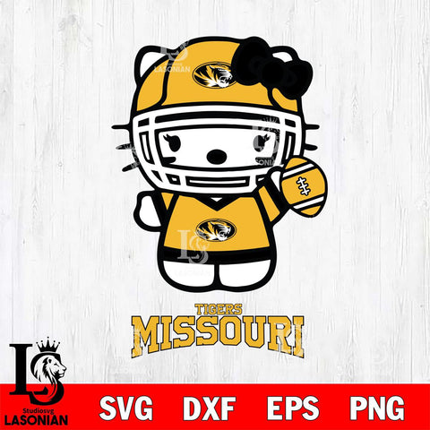 Missouri Tigers Hello Kitty NCAA 1 Svg Eps Dxf Png File, Digital Download, Instant Download