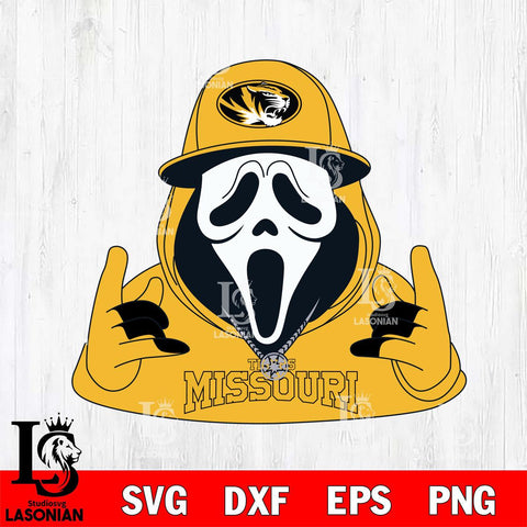 Missouri Tigers Horror Character Ghostface Sport Svg Eps Dxf Png File, NCAA svg, Digital Download, Instant Download