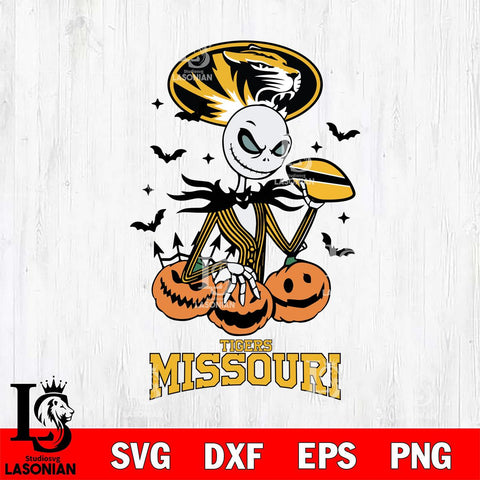Missouri Tigers Jack Skellington 2 halloween Svg Eps Dxf Png File, NCAA svg, Digital Download, Instant Download