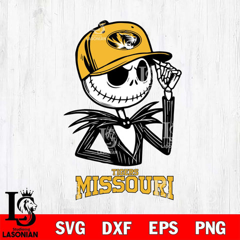Missouri Tigers Jack Skellington 3 Halloween Svg Eps Dxf Png File, NCAA svg, Digital Download, Instant Download