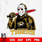 Missouri Tigers Jason Voorhees Horror 12 Svg Eps Dxf Png File, NCAA svg, Digital Download, Instant Download