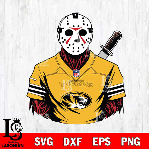 Missouri Tigers Jason Voorhees Horror 4 Svg Eps Dxf Png File, NCAA svg, Digital Download, Instant Download