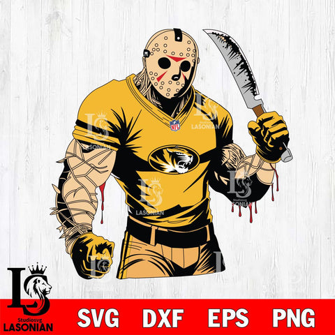 Missouri Tigers Jason Voorhees Horror 8 Svg Eps Dxf Png File, NCAA svg, Digital Download, Instant Download