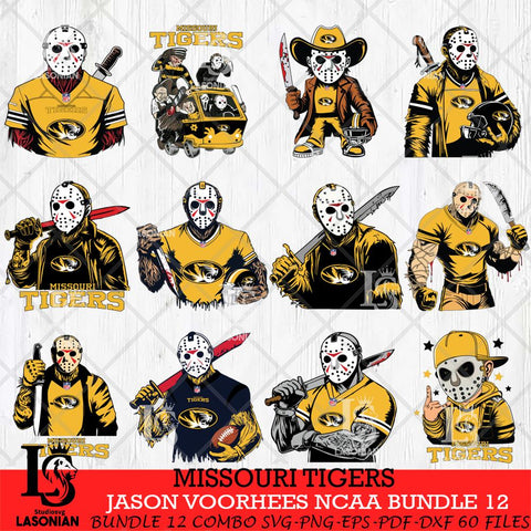 Missouri Tigers Jason Voorhees Horror Bundle 12 SVG Eps Dxf Png File, bundle NCAA svg, Digital Download, Instant Download