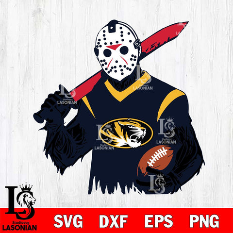 Missouri Tigers Jason Voorhees Horror Halloween 2 Svg Eps Dxf Png File, NCAA svg, Digital Download, Instant Download