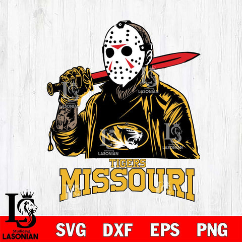 Missouri Tigers Jason Voorhees Horror Halloween Svg Eps Dxf Png File, NCAA svg, Digital Download, Instant Download