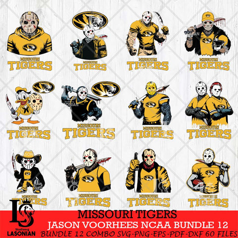 Missouri Tigers Jason Voorhees NCAA Bundle 12 SVG Svg Eps Dxf Png File, Digital Download