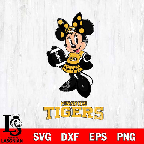 Missouri Tigers Minnie Mouse, Svg Eps Dxf Png File, Digital Download