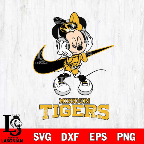 Missouri Tigers Minnie Mouse Dancing NIKE, Svg Eps Dxf Png File, Digital Download