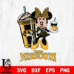 Missouri Tigers Minnie Mouse Fan And Coffee Svg Eps Dxf Png File, Digital Download, Instant Download