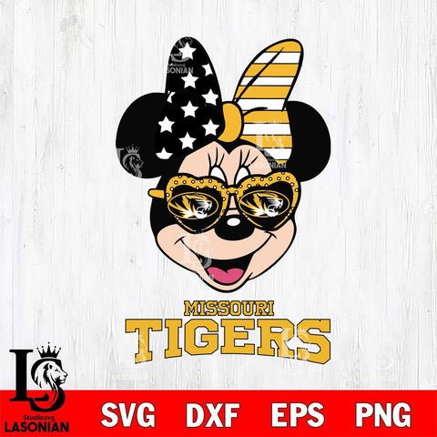 Missouri Tigers Minnie Mouse Love 2, Svg Eps Dxf Png File, Digital Download