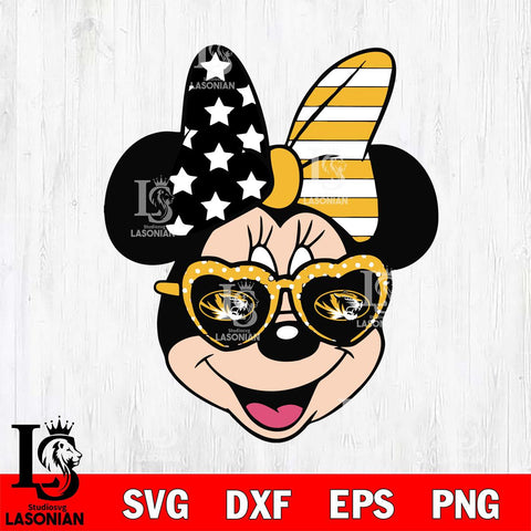 Missouri Tigers Minnie Mouse Love Svg Eps Dxf Png File, NCAA svg, Digital Download, Instant Download