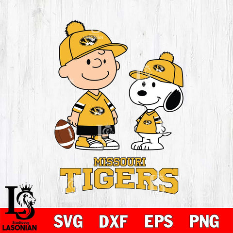 Missouri Tigers Peanuts Snoopy Friends Football SVG DXF EPS PNG FILE,Snoopy File Cut, NCAA Digital Download,Instant Download,Christmas Silhouette