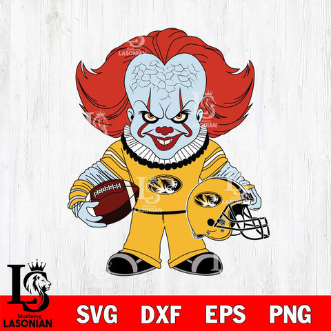 Missouri Tigers Pennywise Horror Sport Svg Eps Dxf Png File, Digital Download