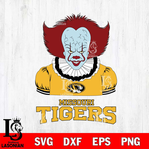 Missouri Tigers Pennywise Horror Sport 5 Svg Eps Dxf Png File, Digital Download