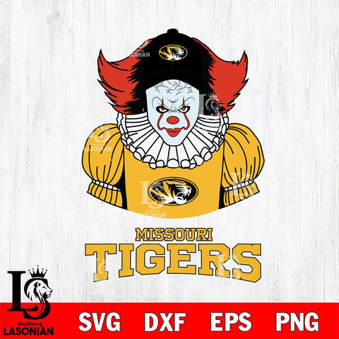 Missouri Tigers Pennywise Horror Sport 7 Svg Eps Dxf Png File, Digital Download
