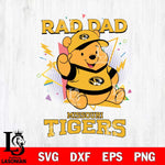Missouri Tigers Pooh Bear Rad Dad SVG DXF EPS PNG FILE, NCAA File Cut,Digital Download,Instant Download