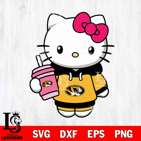 Missouri Tigers Pretty Hello Kitty Svg Eps Dxf Png File, Digital Download, Instant Download