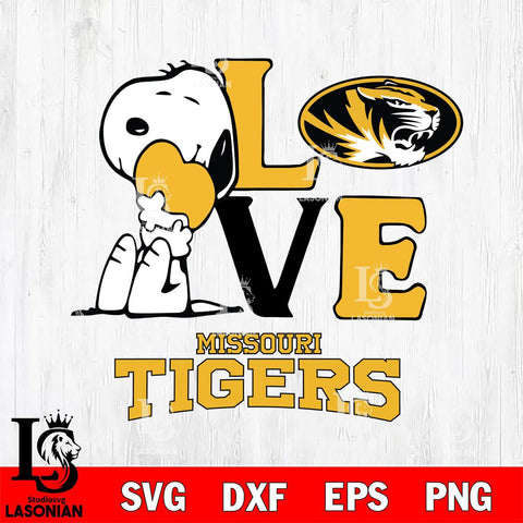 Missouri Tigers Snoopy Sport 10 Svg Eps Dxf Png File, Digital Download
