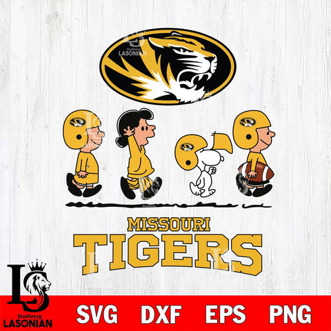 Missouri Tigers Snoopy Sport 12 Svg Eps Dxf Png File, Digital Download
