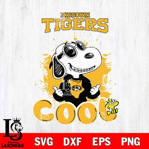 Missouri Tigers Snoopy Sport 7 Svg Eps Dxf Png File, Digital Download