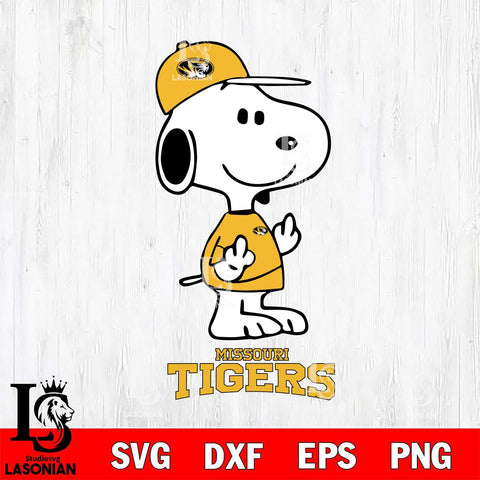 Missouri Tigers Snoopy Sport 8 Svg Eps Dxf Png File, Digital Download