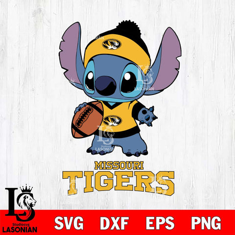 Missouri Tigers Stitch Disney, Svg Eps Dxf Png File, Digital Download