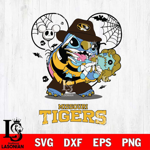 Missouri Tigers Stitch Freddy Krueger Halloween Svg Eps Dxf Png File, Digital Download, Instant Download