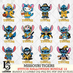 Missouri Tigers Stitch Horror Bundle 12 SVG Svg Eps Dxf Png File, NCAA svg, Digital Download, Instant Download