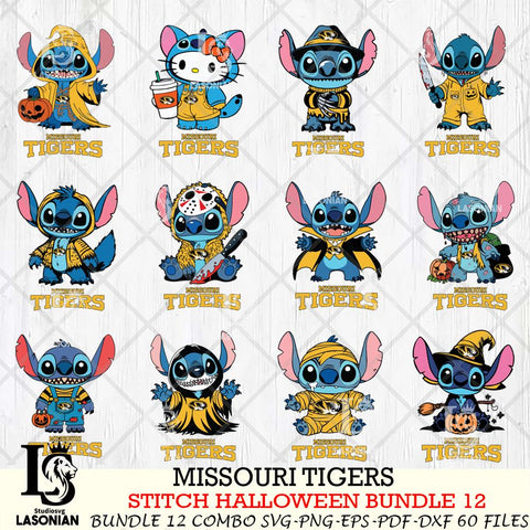 Missouri Tigers Stitch Horror Bundle 12 SVG Svg Eps Dxf Png File, NCAA svg, Digital Download, Instant Download