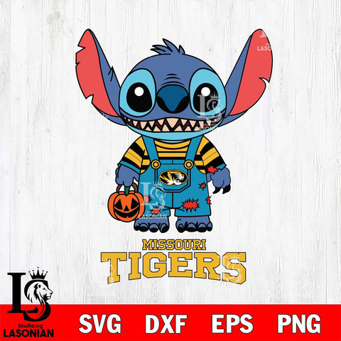 Missouri Tigers Stitch Horror Halloween Svg Eps Dxf Png File, NCAA svg, Digital Download, Instant Download