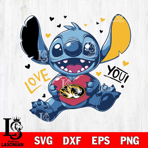 Missouri Tigers Stitch Love Svg Eps Dxf Png File, NCAA svg, Digital Download, Instant Download
