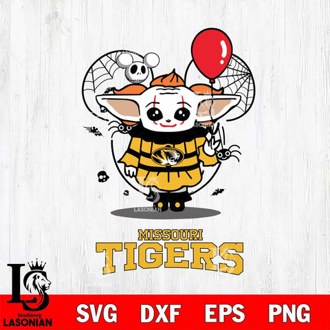 Missouri Tigers Stitch Pennywise Halloween Svg Eps Dxf Png File, Digital Download, Instant Download