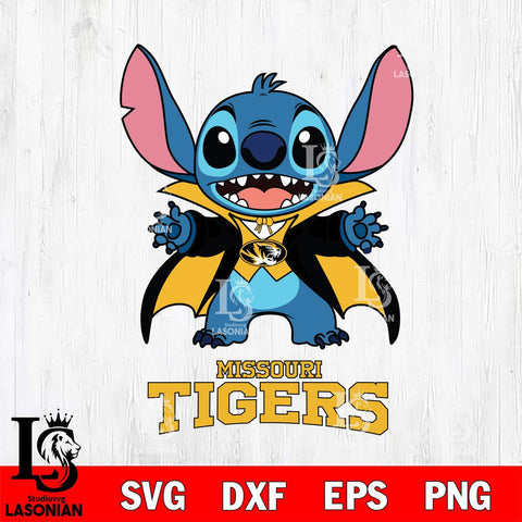 Missouri Tigers Stitch Vampire halloween Svg Eps Dxf Png File, NCAA svg, Digital Download, Instant Download