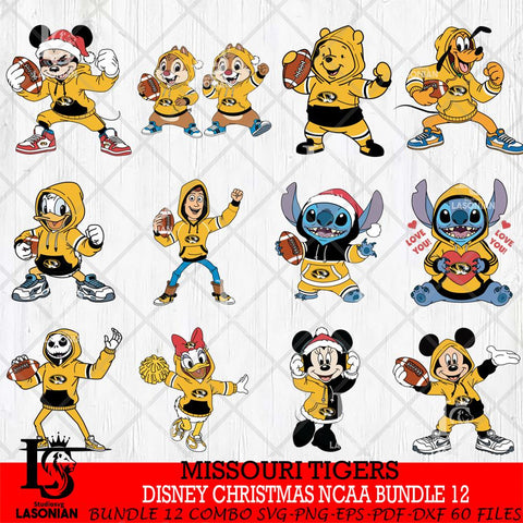 Missouri Tigers  Disney christmas NCAA Bundle File Cut, Bundle NCAA SVG DXF EPS PNG FILE, Digital Download , Criucut , Silhouette