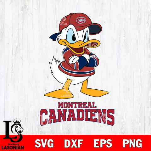 Montreal Canadiens Donald Duck NHL Hockey SVG DXF EPS PNG FILE,NHL File Cut,Disney Digital Download,Instant Download, Silhouette