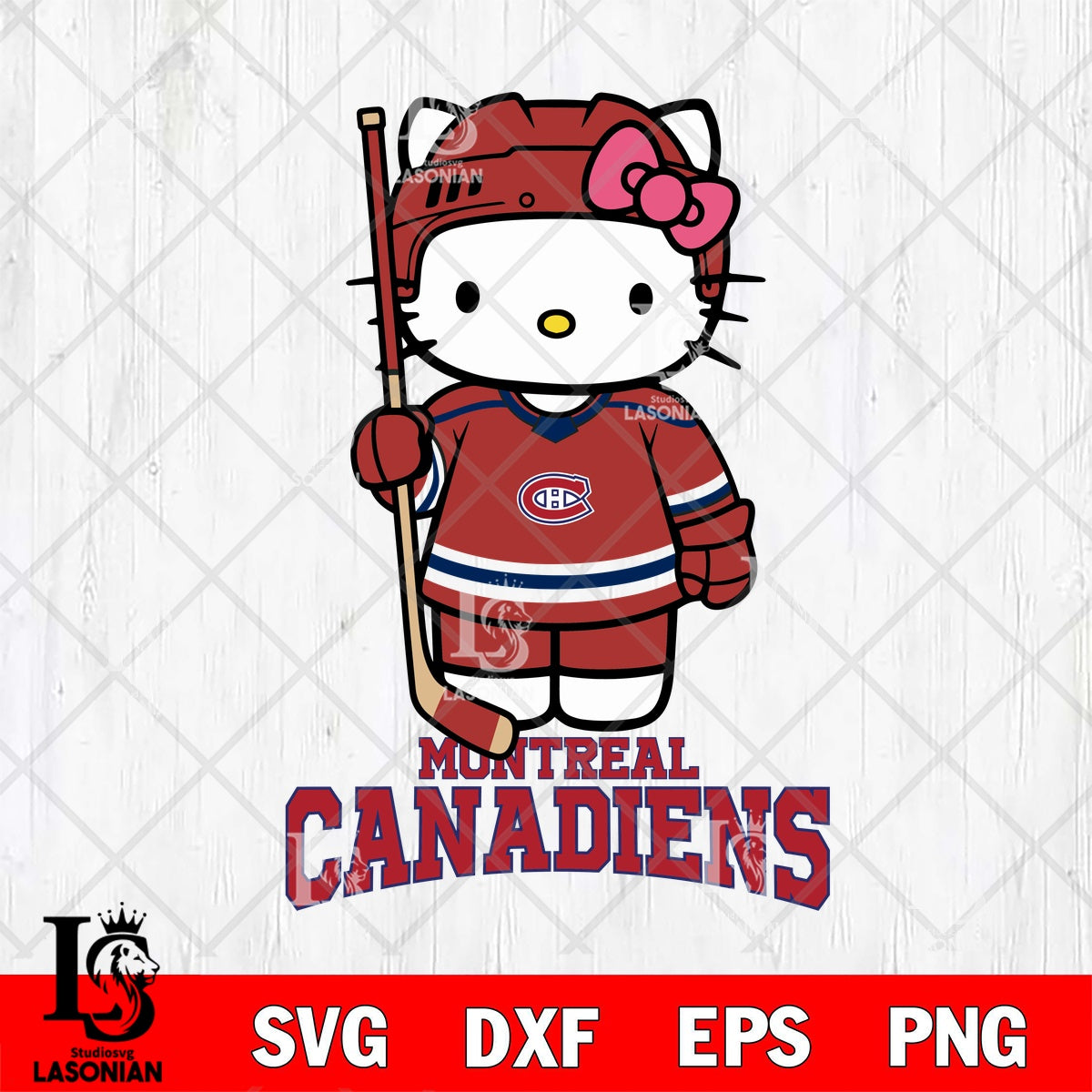Montreal Canadiens Hello Kitty Hockey Salute File cut ,NHL Criucut ...