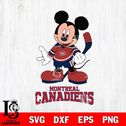Montreal Canadiens Mickey NHL Hockey SVG DXF EPS PNG FILE,NHL File Cut,Disney Digital Download,Instant Download, Silhouette