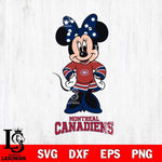 Montreal Canadiens Minnie Mouse NHL Hockey SVG DXF EPS PNG FILE,NHL File Cut,Disney Digital Download,Instant Download, Silhouette