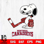 Montreal Canadiens Snoopy Hockey Sport Svg Eps Dxf Png File, Digital Download , Instant Download, Svg Files