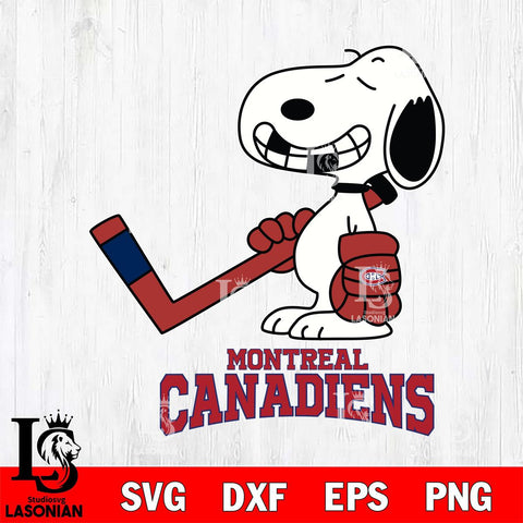Montreal Canadiens Snoopy NHL Hockey SVG DXF EPS PNG FILE,NHL File Cut,Disney Digital Download,Instant Download, Silhouette